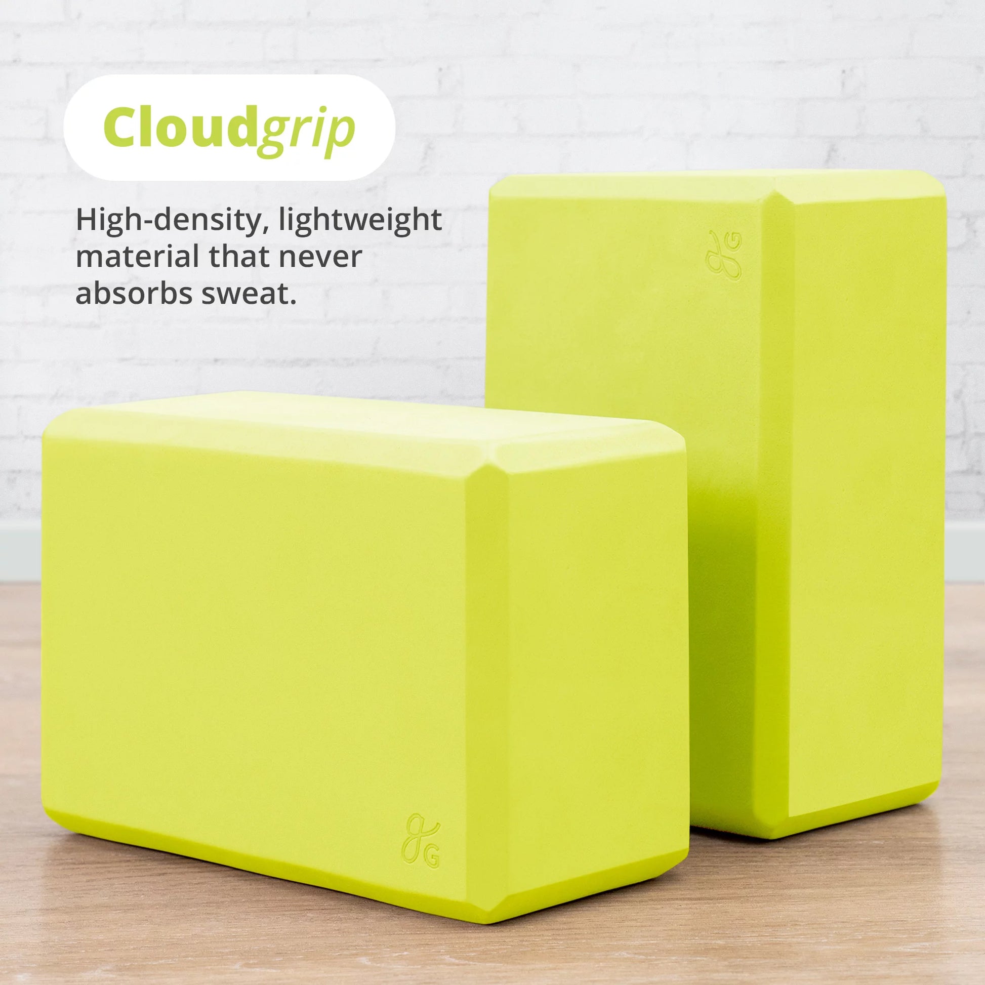Premium Yoga Blocks; 2 Pack Set for Yoga, Pilates, and Meditation; Light Weight Blocks Made from High Quality Latex-Free Material That Is Non-Slip; Designed in St. Louis (Avocado Green)
